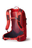 Gregory Miko 15L Unisex Day Hiking Backpack, Ventilated Backpanel, Built-In Hydration Attachment for Water Bladder (Reservoir Not Included), One Size Fits All, Sumac Red