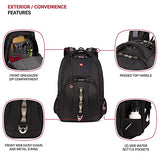 SwissGear 1271 ScanSmart Laptop Backpack, Fits Most 16 Inch Laptops and Tablets, TSA Friendly Backpack, Ideal for Work, Travel, School, College, and Commuting - Black