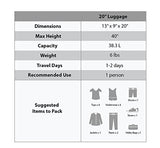 Rockland Laguna Beach Hardside Spinner Wheel Luggage, Pink Dots, Carry-On 22-Inch