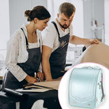 IwaiLoft Ransel Randoseru Backpack with Automatic Satchel for Girls, Japanese School Bag Embroidery PU Bookbag for Women (Morocco Light Green)