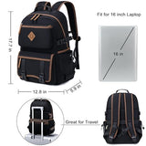 Laptop Backpack 15 -17 Inch for Women Men Large College Bookbag Elementary Middle High School Bag for Kids Teens Girls Boys Student Waterproof Travel Backpacks Book Rucksack Work Daypack Black