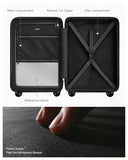 LUGGEX Airline Approved Carry On Luggage, Expandable Hard Shell, Blue, 20"