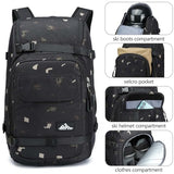 ROYAL MOUNTAIN Ski Boot Bags, 40L Snowboard Boot And Helmet Bag, Large Capacity Ski Boots Travel Backpack For Men Women, Waterproof Snowboard Boots Backpack For Skis Accessories (Fancyblack)
