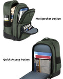 MATEIN Rolling Backpack, 17 Inch Travel Laptop Backpacks with Wheels, Water Resistant Large Roller Carry On Luggage Wheeled, Trolley Overnight Suitcase Business College Computer Bag, Green
