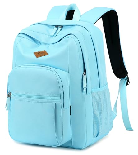 abshoo Classical Basic Womens Travel Backpack For College Men Water Resistant Bookbag (Light Blue)