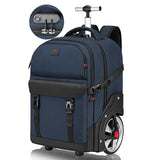 MATEIN Rolling Backpack with Wheels, Roller Backpack for Men Women, Blue