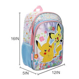 Bioworld Pokemon Pikachu & Pichu Youth 16” Satin Backpack