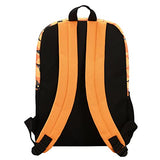 Bioworld Naruto Anime Character Print Orange and Black 5-Piece Backpack Set For Boys