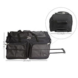 Dejuno 28-inch Rolling Duffle Bag - Charcoal