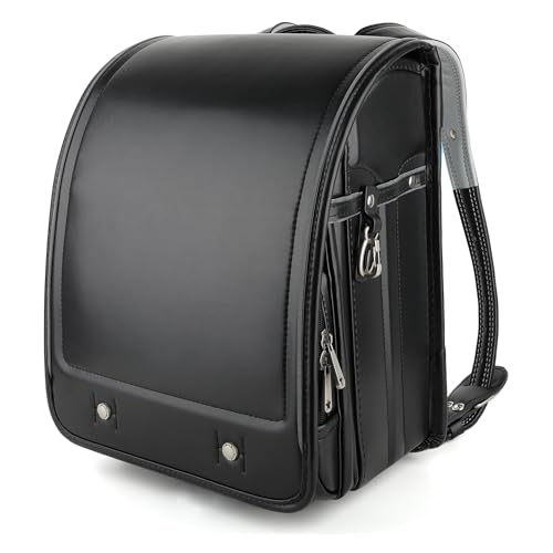LMRENCE Ransel Randoseru Backpack Japanese School Bag for Girls and Boys Classic Backpack Waterproof PU leather