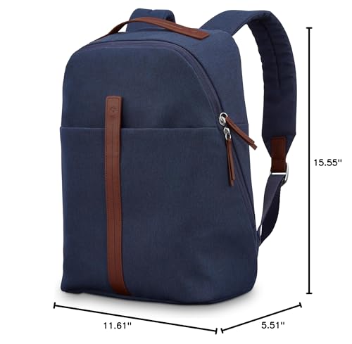 Samsonite Virtuosa Carry-On Travel Backpack with Padded Laptop Sleeve, Navy