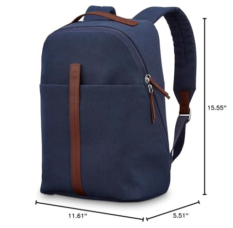 Samsonite Virtuosa Carry-On Travel Backpack with Padded Laptop Sleeve, Navy