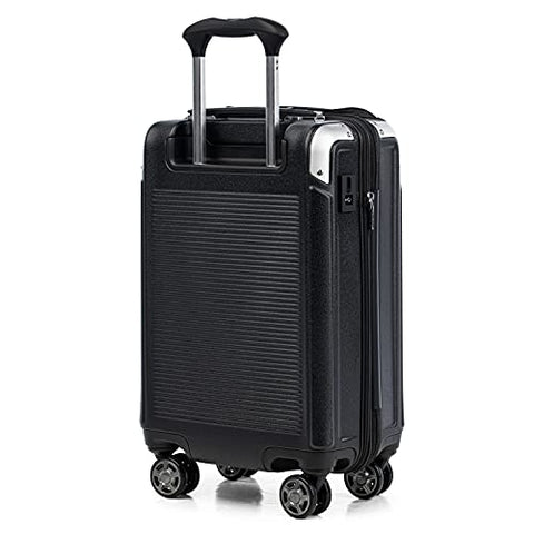 Travelpro Platinum Elite Hardside Expandable Carry on Luggage, 8 Wheel Spinner, TSA Lock, Hard Shell Polycarbonate Suitcase, Shadow Black, Compact Carry on Laptop Pocket 20-Inch