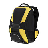 Totto Men's Bicycle Backpack, Black/Yellow, 47 cm