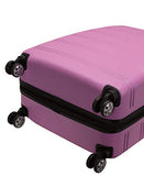 Rockland Melbourne Hardside Expandable Spinner Wheel Luggage, Pink, 2 Piece (20"/28")
