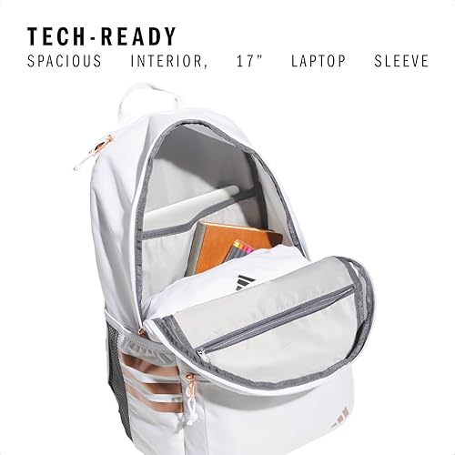 adidas Classic 3-Stripe Backpack for Laptop, School and Travel, 28L