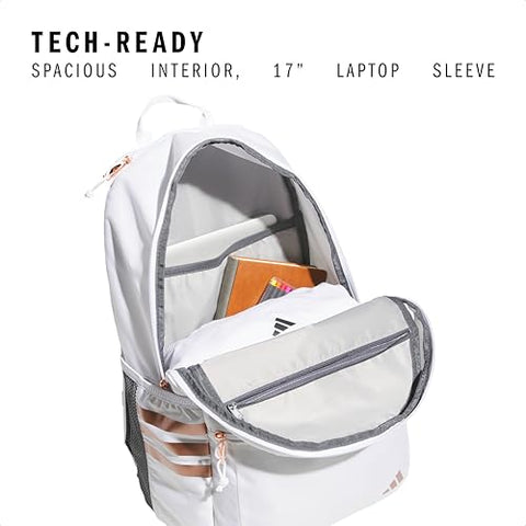 adidas Classic 3-Stripe Backpack for Laptop, School and Travel, 28L
