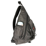 Kawei Knight Large Sling Bag Laptop Backpack Cross Body Messenger Bag Shoulder Travel Rucksack (A-Black)
