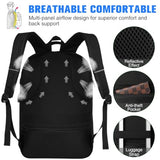 YAMTION School Backpack for Men and Women,College Bookbag Teens Laptop Backpack Schoolbag with USB Port for Students Work Business Office