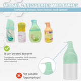 TRANOMOS 10 Pack Silicone Bottle Covers Travel Essentials for Women Men, Beach Vacation Essentials, Travel Size Toiletries Accessories, Cruise Ship Essentials 2025, Must Haves, Leak Proofing