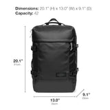 EASTPAK Travelpack – 42L Cabin-Size Duffel Backpack with Dual Compartments, 17" Laptop Sleeve, Vegan Design & Adjustable Straps, Tarp Black
