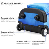 J World Sunrise Kids Rolling Backpack with Wheels for Girls Boys, Roller Bookbag for School, 18 x 13 x 9 Inches, Blue Gradient