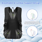 Kono Travel Laptop Backpack with USB Charging Port, Business Anti Theft Slim Sturdy Personal Item Bag, Water Resistant College Computer Daypack for Men & Women Fits 15.6 Inch Notebook, Black