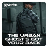 Vertx Urban Ghost Tactical Backpack (20L) – Durable Ripstop CCW Carry Pack with Rapid Access Tab, Lockable Zippers, It's Black - One Size