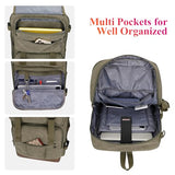 WITZMAN Canvas Travel Backpack for Men Large Laptop Backpack Fits 16 Inch