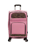 Rockland 5-Piece Softside Spinner Wheel Luggage Set, Pink, 5-Piece Set (14/29/24/28/32)
