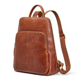 S-ZONE Small Leather Backpack for Women Fashion Designer Purse Anti-theft RFID Travel Bag