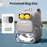 YOREPEK Large Pickleball Bag Backpack,Hold 4 Paddles with Padded Protection