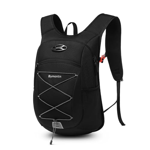 Bymontin Ultra-Light Soft Daypack 15L/20L, Cushioned Breathable Back Panel Backpack, Lightweight Packable Travel Backpack (Black, 15L) | Backpacks4Less