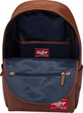 Rawlings | Leather Backpack Collection | Genuine Leather | Brown | 12" W x 17.5" H x 5" D