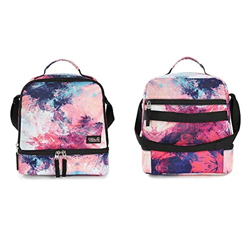 Tilami Lunch Bags Insulated Adjustable Strap Zipper, Water-Resistant Cooler Bags, Bento Bags for Kids Toddlers, Pink