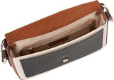 Cole Haan Women's Grand Series Mini Shoulder Bag, Black/White/British Tan