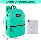 Trail maker Classic 17 inch Backpacks with Adjustable Padded Straps | School Backpacks for Girls, Boys (Aqua)