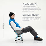 Helinox Chair Zero LT, 1.12 lbs Lightweight Camping Chair, Durable Ripstop, Compact Size, Portable and Packable Seat, Strong and Ultralight Frame, Backpacking Travel Essential, Cyan