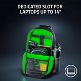 Razer Rogue v3 14" Gaming Laptop Backpack: Travel Carry On Computer Bag - Tear and Water Resistant - Mesh Side Pocket - Fits 14 inch Notebook - Black