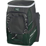 Rawlings | IMPULSE Backpack Equipment Bag | Baseball/Softball | Dark Green