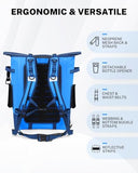 Gonex Cooler Backpack, 40 Can Insulated Soft Backpack Cooler Bag for Men Women, Waterproof Nylon TPU Cooler Backpack for Beach, Picnic, Lunch and Camping, Blue