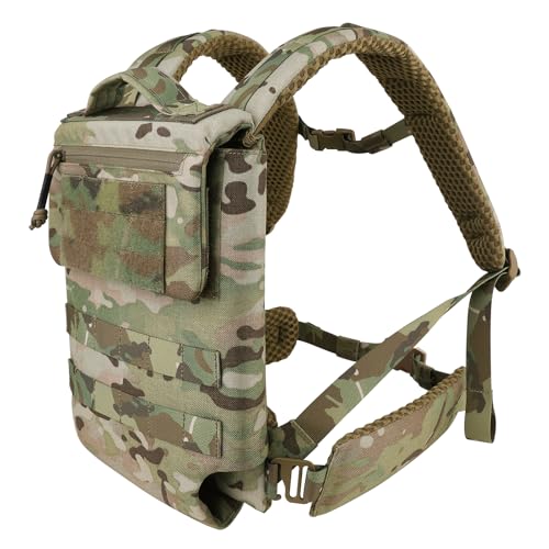 PETAC GEAR Upgraded Weighted Backpack Rucking Backpack for Weight Plates/Honeycomb Breathable fabric/Belt support/Back support platform (max 15lbs capacity) (MC)