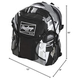 Rawlings | REMIX Backpack Equipment Bag | T-Ball & Youth Baseball / Softball | Black