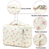Bluboon Makeup Bag Zipper Pouch Travel Portable Cosmetic Bag Organizer for Women and Girls