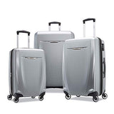 Samsonite Winfield 3 DLX Hardside Expandable Luggage with Spinners, Silver, 3-Piece Set (20/25/28)