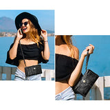 S-ZONE Vegan Leather Crossbody Bags for Women Small Cell Phone Purse RFID Blocking Clutch Purses with 2 Straps