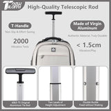 NEW TILAMI 19 Inch Rolling Backpack 4 Spinner Wheels for School Travel, White