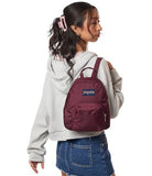 JanSport Half Pint Mini Backpack, 10.2 L - Durable Mini Bag Purse with Adjustable Shoulder Straps, Single Main Compartment, Zippered Stash Pocket, Cherry Lacquer