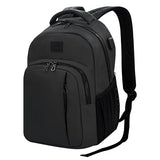 WOLT Laptop Backpack for Men Women for 15.6 Inch and 17 Inch Notebook, Travel Backpack Carry On Flight Approved with Computer Compartment, College Bookbag with USB Charging Port (Black)