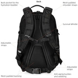 AMHEH 32L Tactical Laptop Backpack, 17 Inch Suspended Compartment, Black